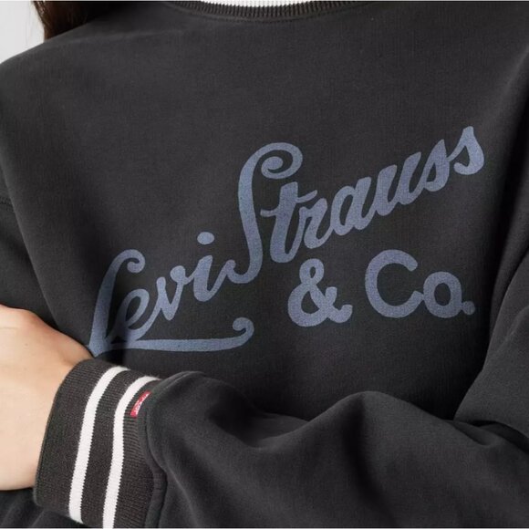 NEW NWT Levi's GR Heritage Sport Crew Archival Script Crew Pirate Black - Picture 5 of 8